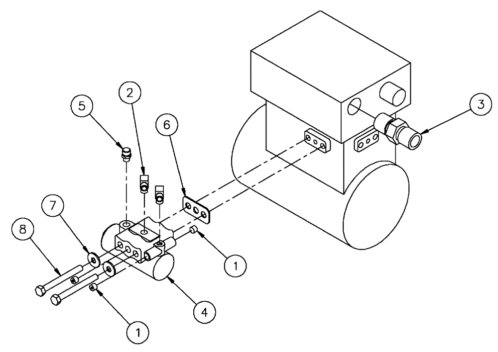 Схема запчастей Case IH FLX4300 - (07-005) - AIR COMPRESSOR GROUP (FLX4300) Pneumatics