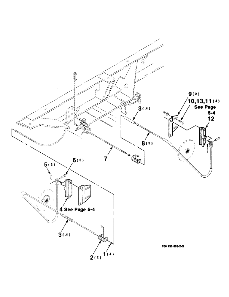 Схема запчастей Case IH 8850 - (05-02) - BRAKE CABLE ASSEMBLY (07) - BRAKES