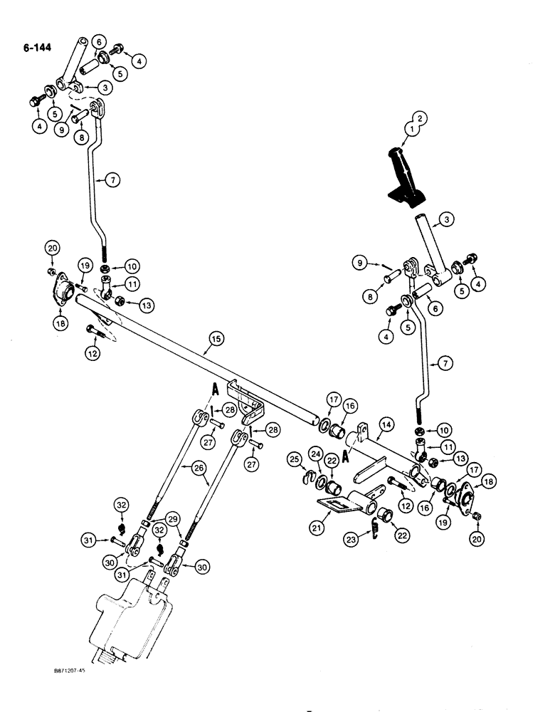 Схема запчастей Case IH 1825 - (6-144) - LOADER CONTROLS (06) - POWER TRAIN