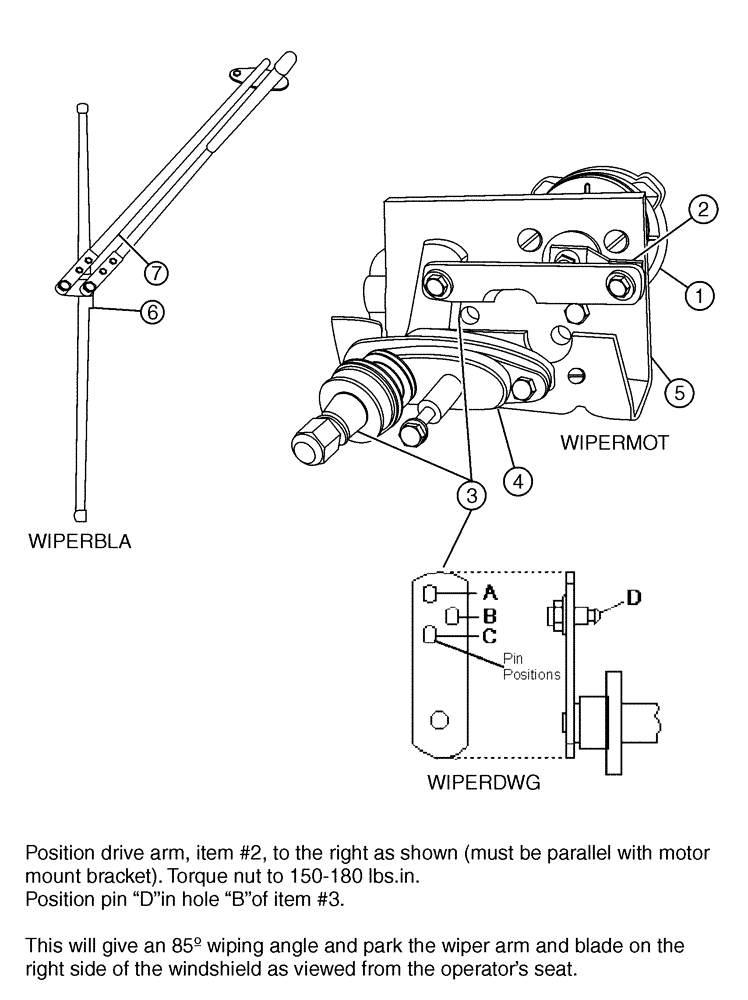 Схема запчастей Case IH SPX2130 - (02-004) - WIPER MOTOR ASSEMBLY Cab Exterior