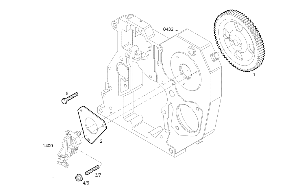 Схема запчастей Case IH F4GE0684C D600 - (1422.002) - INJECTION PUMP DRIVE 