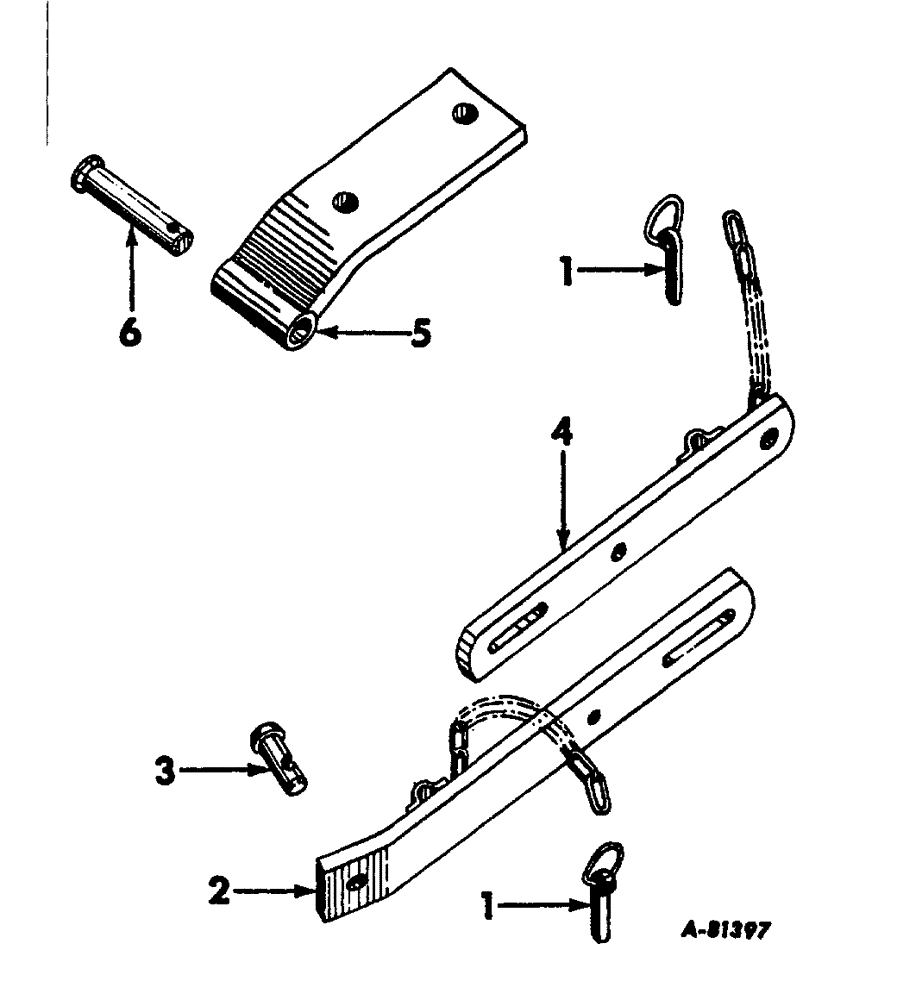 Схема запчастей Case IH 444 - (K-05) - DRAWBARS AND HITCHES, ADJUSTABLE CHECK LINK, TRACTORS WITH THREE-POINT HITCH Drawbars & Hitches