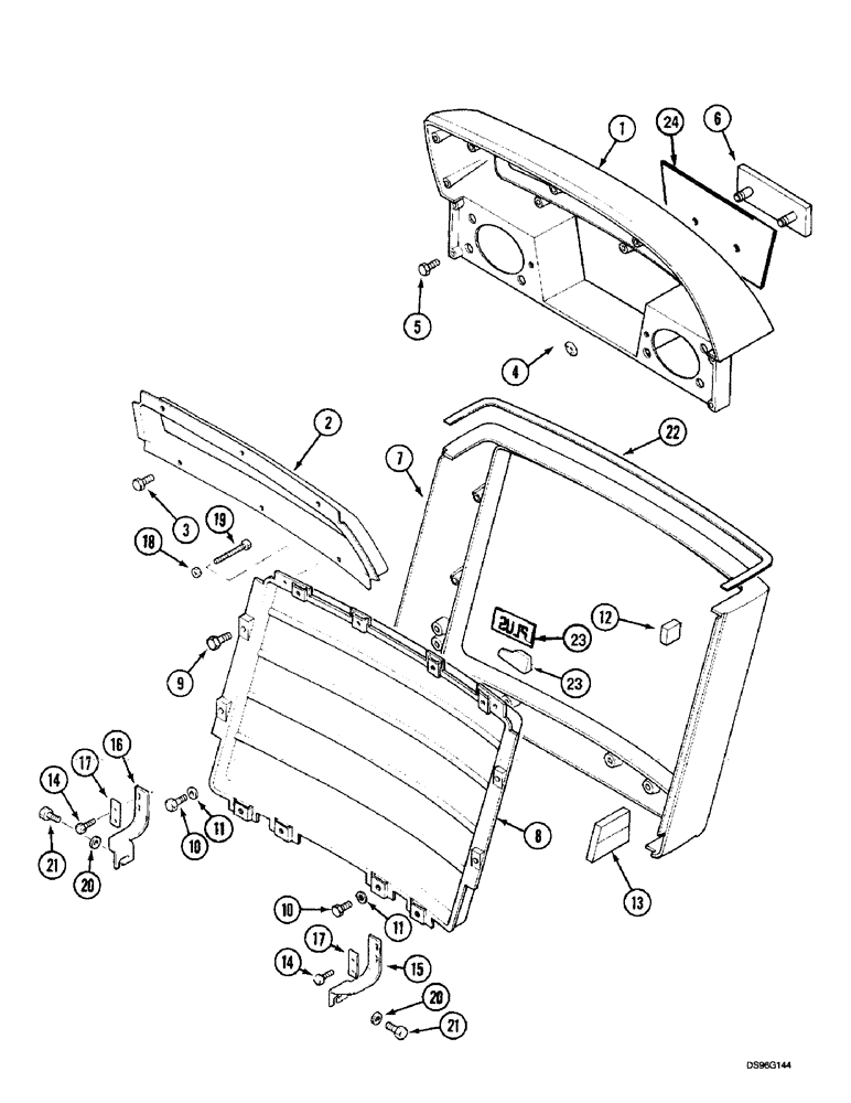 Схема запчастей Case IH 5150 - (9C-06) - FRONT GRILLES, (JJF1019254 - ) (09) - CHASSIS/ATTACHMENTS