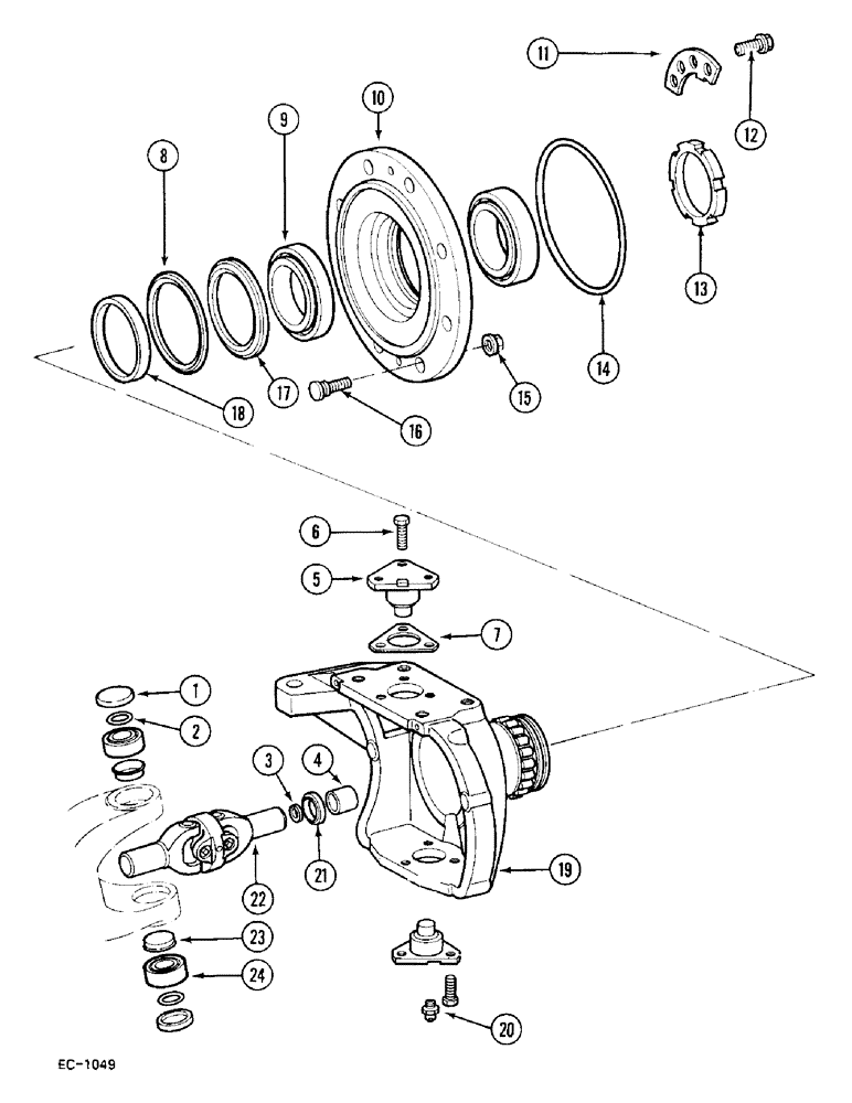Схема запчастей Case IH 248 - (6-580) - STEERING KNUCKLE - 4 WHEEL DRIVE APL 335HD., 258: 18001- (05) - STEERING