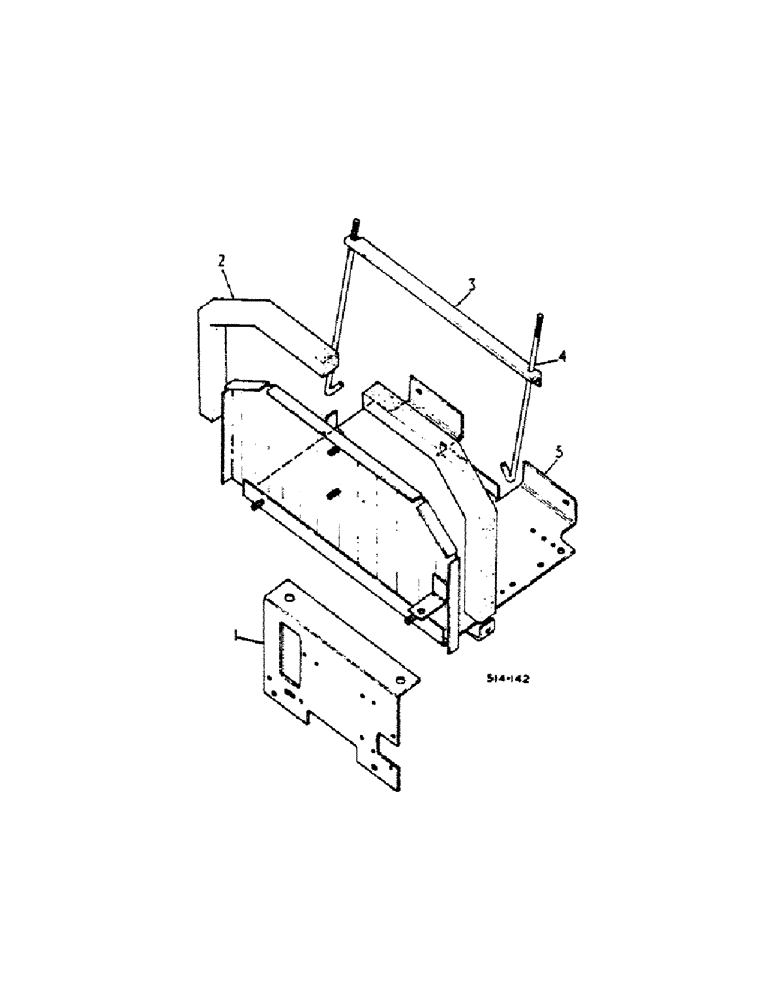 Схема запчастей Case IH 474 - (08-25[1]) - BATTERY TRAY (06) - ELECTRICAL