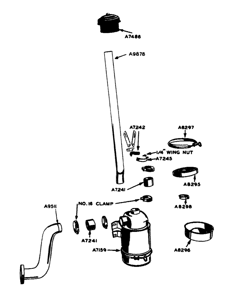 Схема запчастей Case IH 600-SERIES - (037) - LP-GAS ENGINE, AIR CLEANER (02) - ENGINE