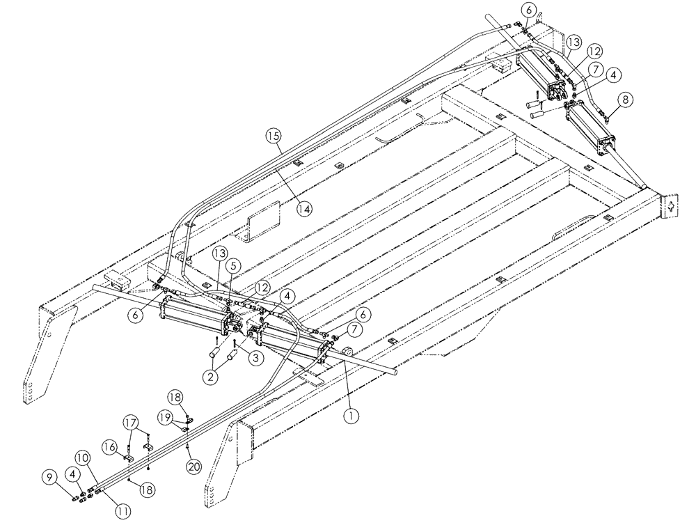 Схема запчастей Case IH RMX790 - (35.100.03) - WING FOLD HYDRAULICS (08) - HYDRAULICS