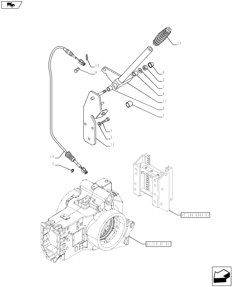 Схема запчастей Case IH PUMA 170 - (37.100.0801) - SLIDER TOW HOOK W/ AUTO SWIVEL COUPLING (38 MM) - LESS SWINGING DRAWBAR - GERMANY (VAR.743180) (37) - HITCHES, DRAWBARS & IMPLEMENT COUPLINGS