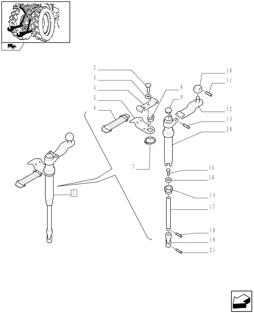 Схема запчастей Case IH FARMALL 80 - (1.89.6/ B) - IMPLEMENT CARRIER - BREAKDOWN (09) - IMPLEMENT LIFT