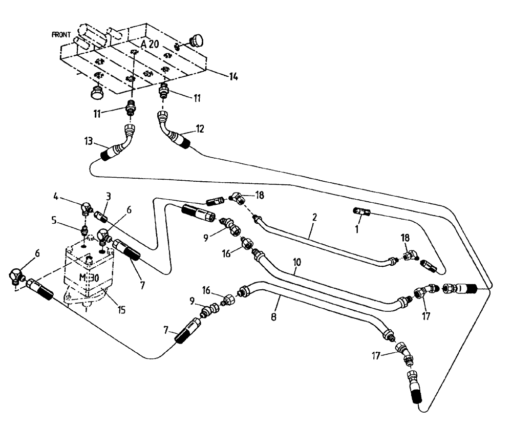 Схема запчастей Case IH 7700 - (B05[80A]) - HYDRAULIC CIRCUIT {STANDARD TOPPER} Hydraulic Components & Circuits