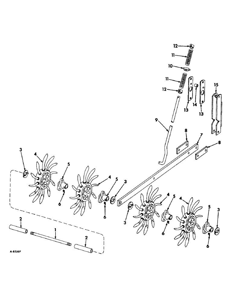 Схема запчастей Case IH 670 - (AH-6) - ROTARY WEEDER ATTACHMENT 