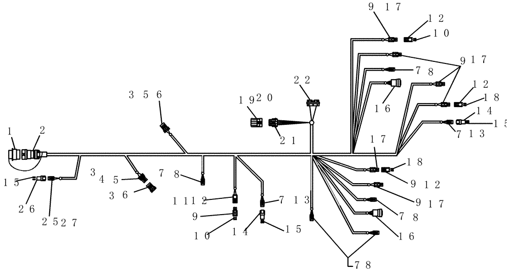 Схема запчастей Case IH 2230 - (55.100.04) - HARNESS, TBH AIR CART (55) - ELECTRICAL SYSTEMS