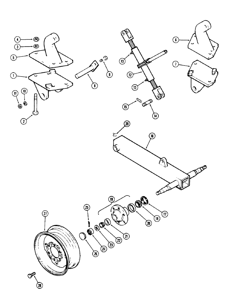 Схема запчастей Case IH 513V - (21A) - GAUGE WHEEL, SCREW ADJUSTED, DUAL, SERIAL NUMBER 1634813 AND AFTER, ELECTRICAL WHEEL HUB, EW 