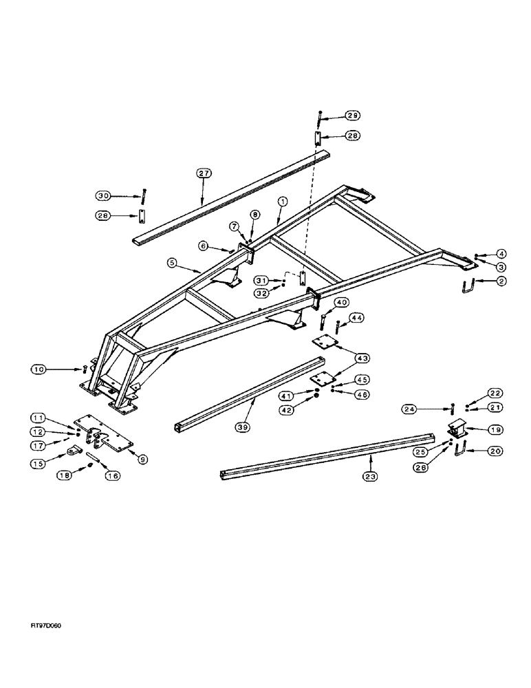 Схема запчастей Case IH 4300 - (9-104) - HITCH, CONCORD TANK (09) - CHASSIS/ATTACHMENTS
