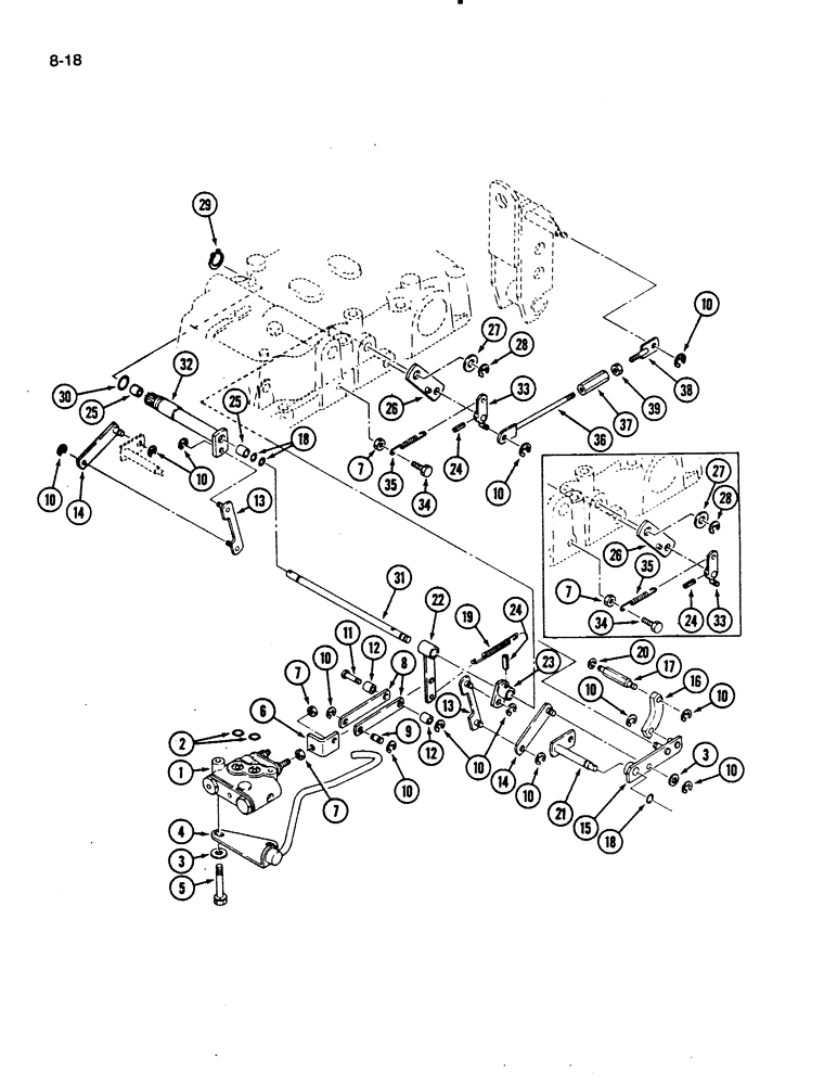 Схема запчастей Case IH 275 - (8-18) - HYDRAULIC CONTROLS (08) - HYDRAULICS