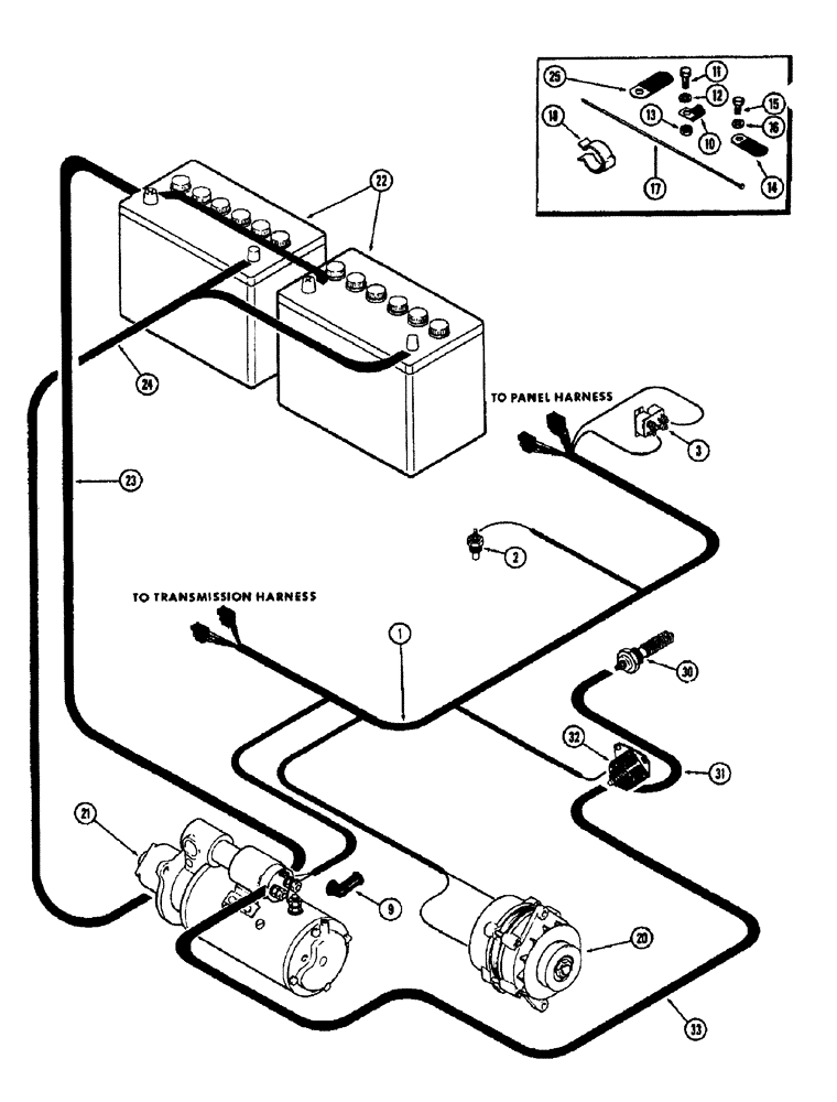Схема запчастей Case IH 1370 - (056[01]) - ELECTRICAL EQUIPMENT AND WIRING, 504BDT, DIESEL ENGINE, ENGINE HARNESS (04) - ELECTRICAL SYSTEMS