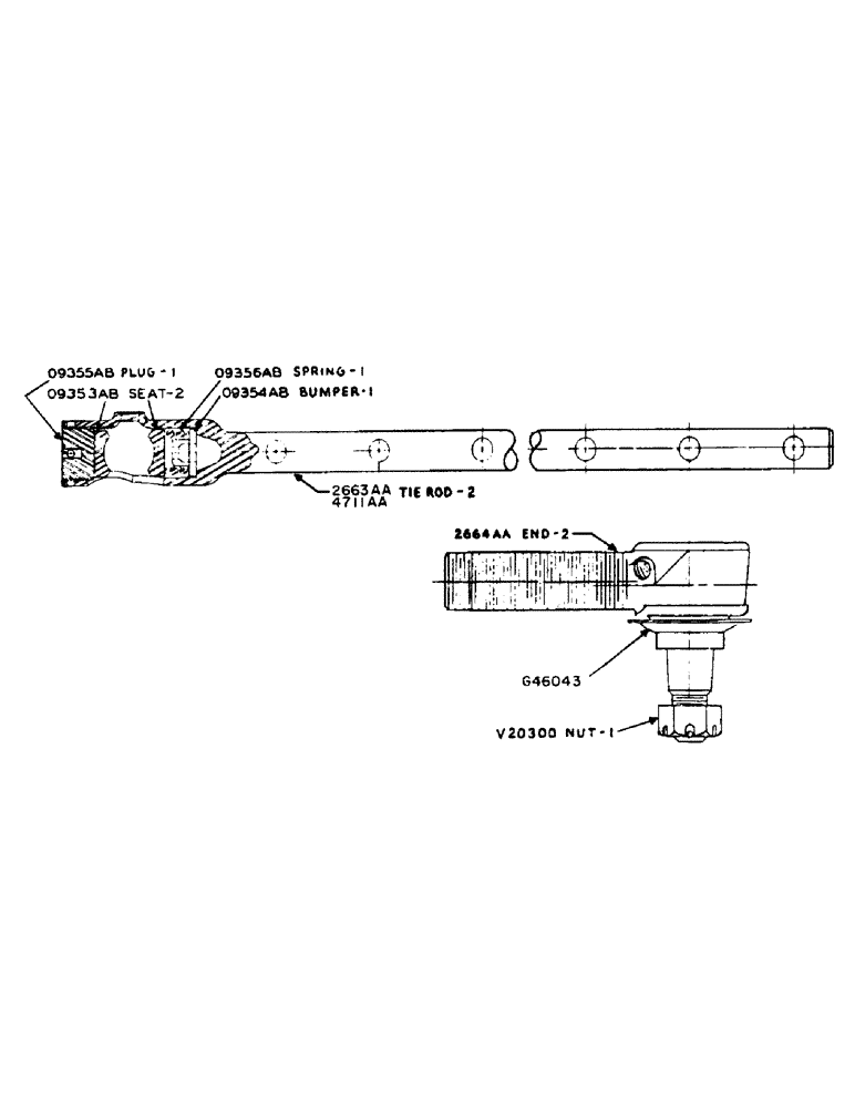 Схема запчастей Case IH SC-SERIES - (086) - TIE RODS AND TIE ROD ENDS, FRONT WHEEL FOR PNEUMATIC FARM TIRES AND ADJUSTABLE FRONT AXLE SC TRACTOR (06) - POWER TRAIN