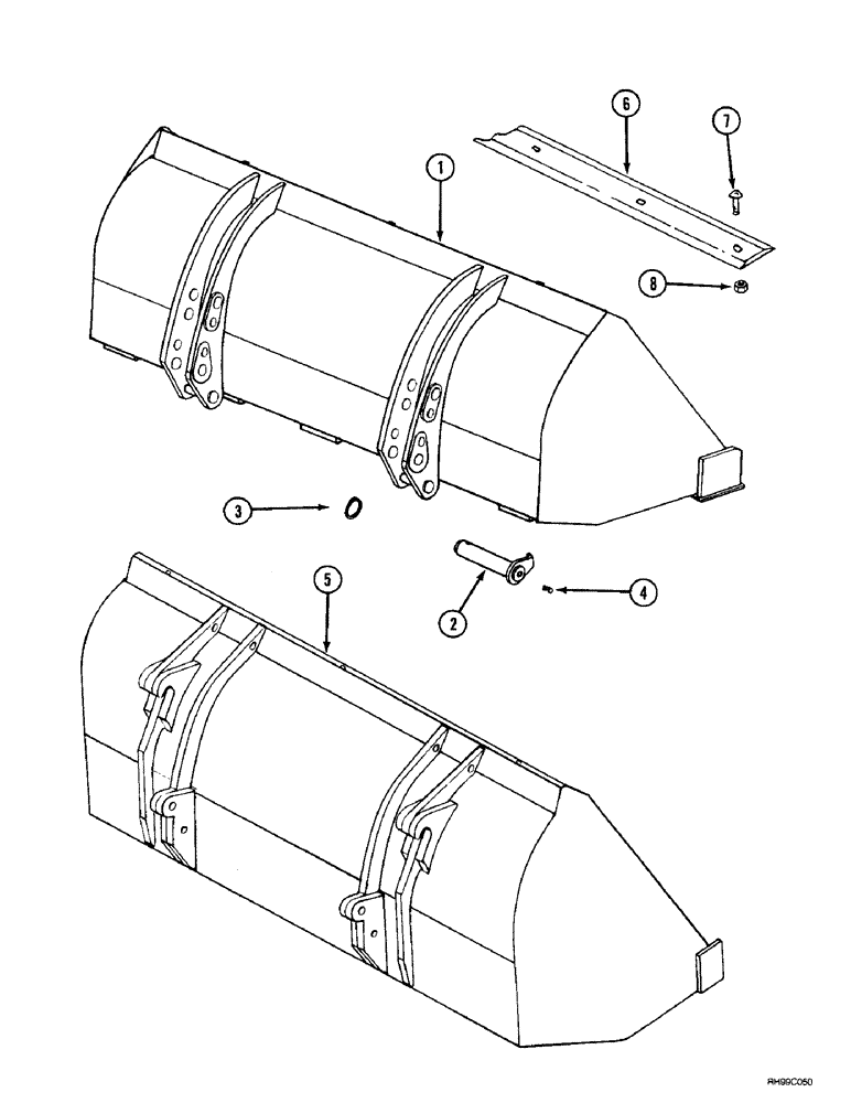 Схема запчастей Case IH L400 - (9-16) - MATERIAL BUCKET, HEAVY DUTY (09) - CHASSIS/ATTACHMENTS