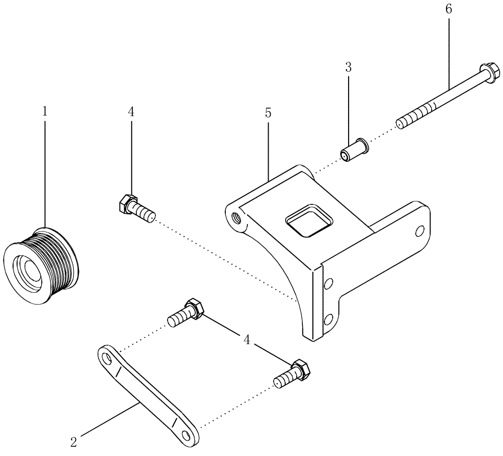 Схема запчастей Case IH PX215 - (02-18) - ALTERNATOR MOUNTING (02) - ENGINE
