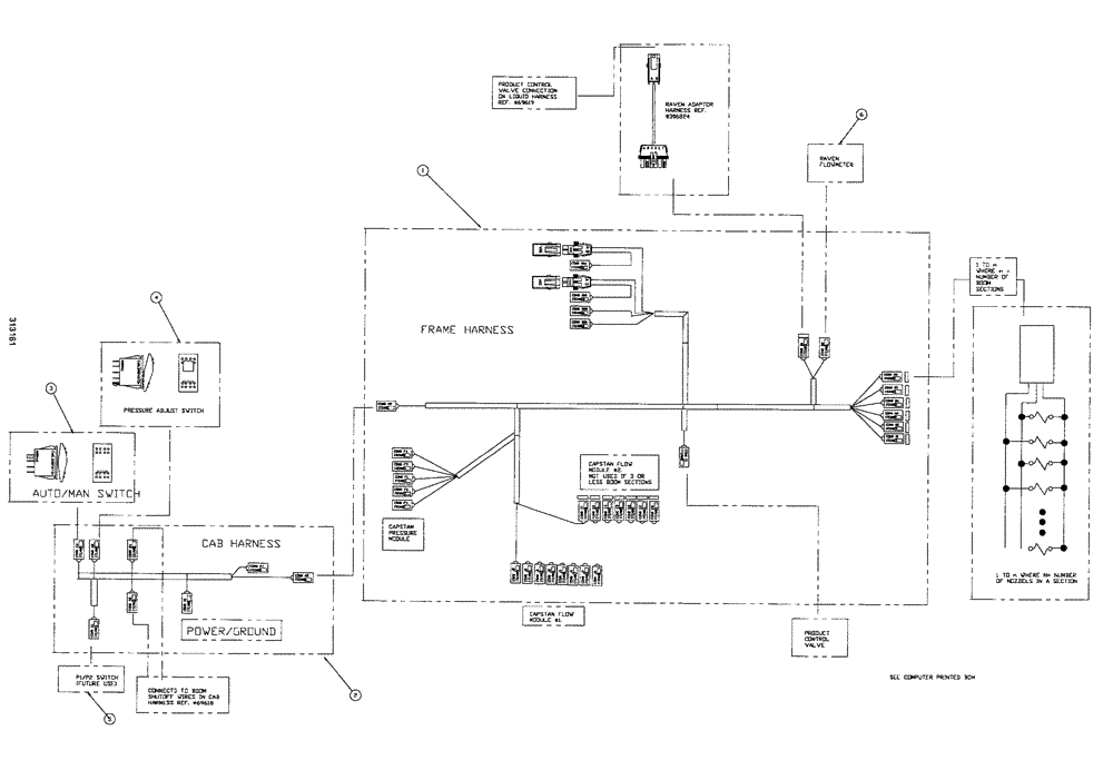 Схема запчастей Case IH SPX3200B - (200) - RAVEN CONTROLLER (AIM COMMAND) (55) - ELECTRICAL SYSTEMS