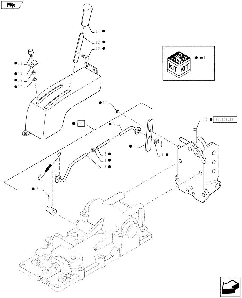 Схема запчастей Case IH FARMALL 30B - (88.100.17) - DIA KIT, DRAFT CONTROL LINK OPTION - MT20117607 (88) - ACCESSORIES