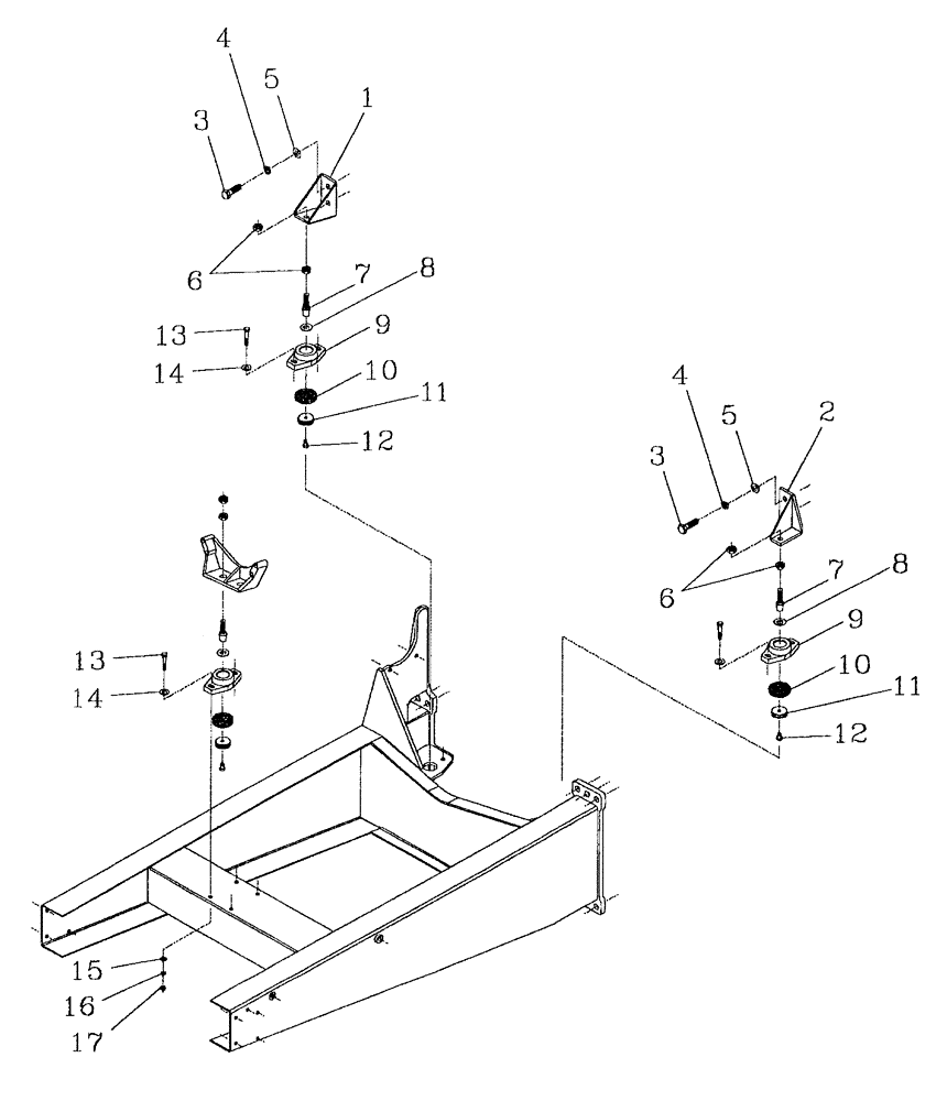 Схема запчастей Case IH AUSTOFT - (C03[03]) - ENGINE & TRANSMISSION MOUNTS Engine & Engine Attachments