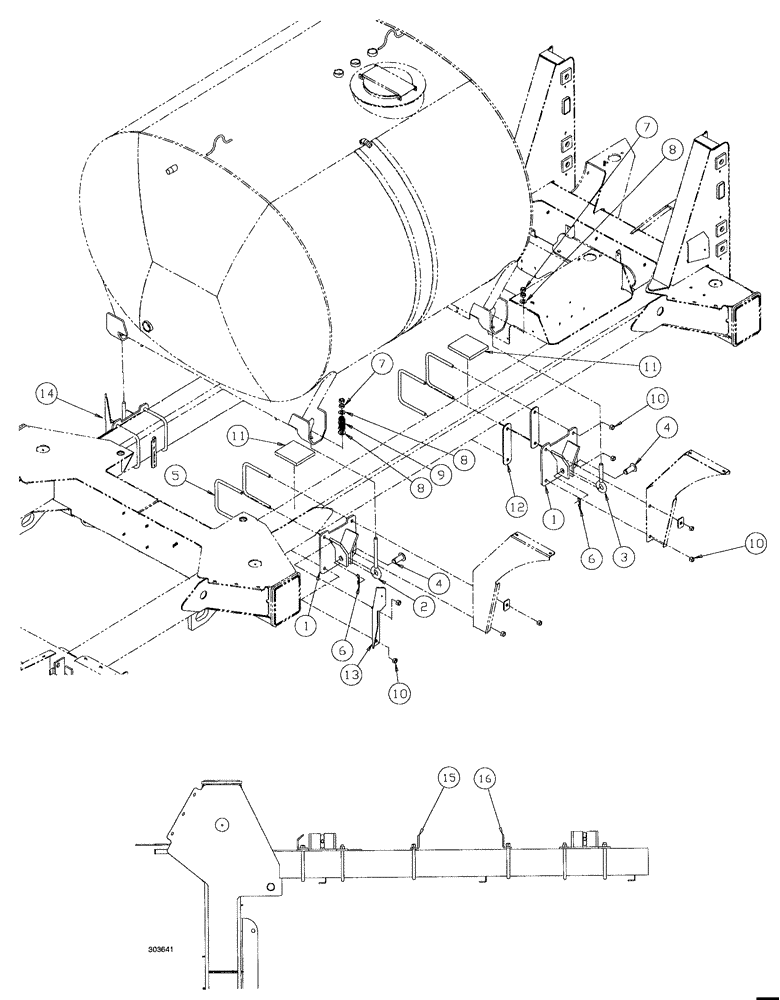 Схема запчастей Case IH SPX4260 - (110) - TANK MOUNT ASSEMBLY (90) - PLATFORM, CAB, BODYWORK AND DECALS