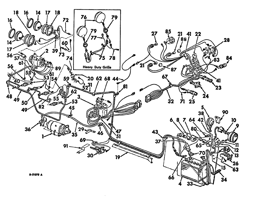 Схема запчастей Case IH 2444 - (G-14) - ELECTRICAL SYSTEM, STARTING AND LIGHTING, DIESEL ENGINE TRACTORS (06) - ELECTRICAL SYSTEMS