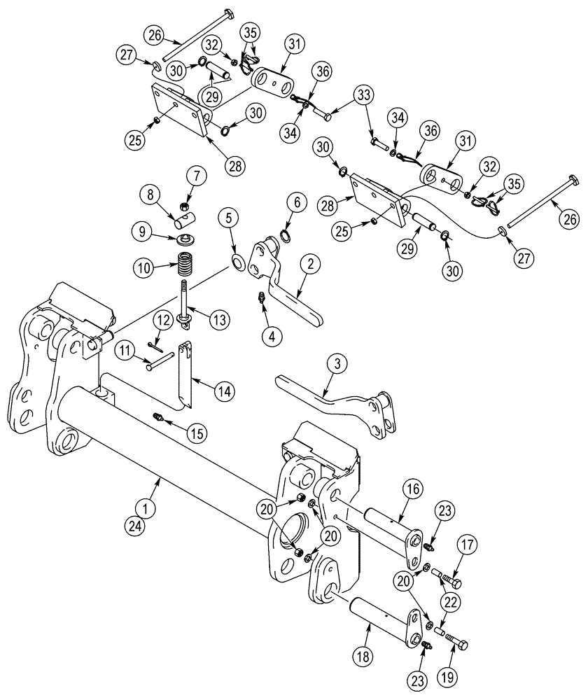Схема запчастей Case IH 95XT - (09-04) - COUPLER, MECHANICAL (09) - CHASSIS/ATTACHMENTS