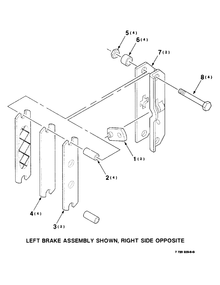 Схема запчастей Case IH 8850 - (05-04) - BRAKE ASSEMBLY (07) - BRAKES