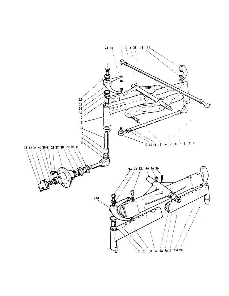 Схема запчастей Case IH 990B - (58) - FRONT AXLE Steering & Front Axle