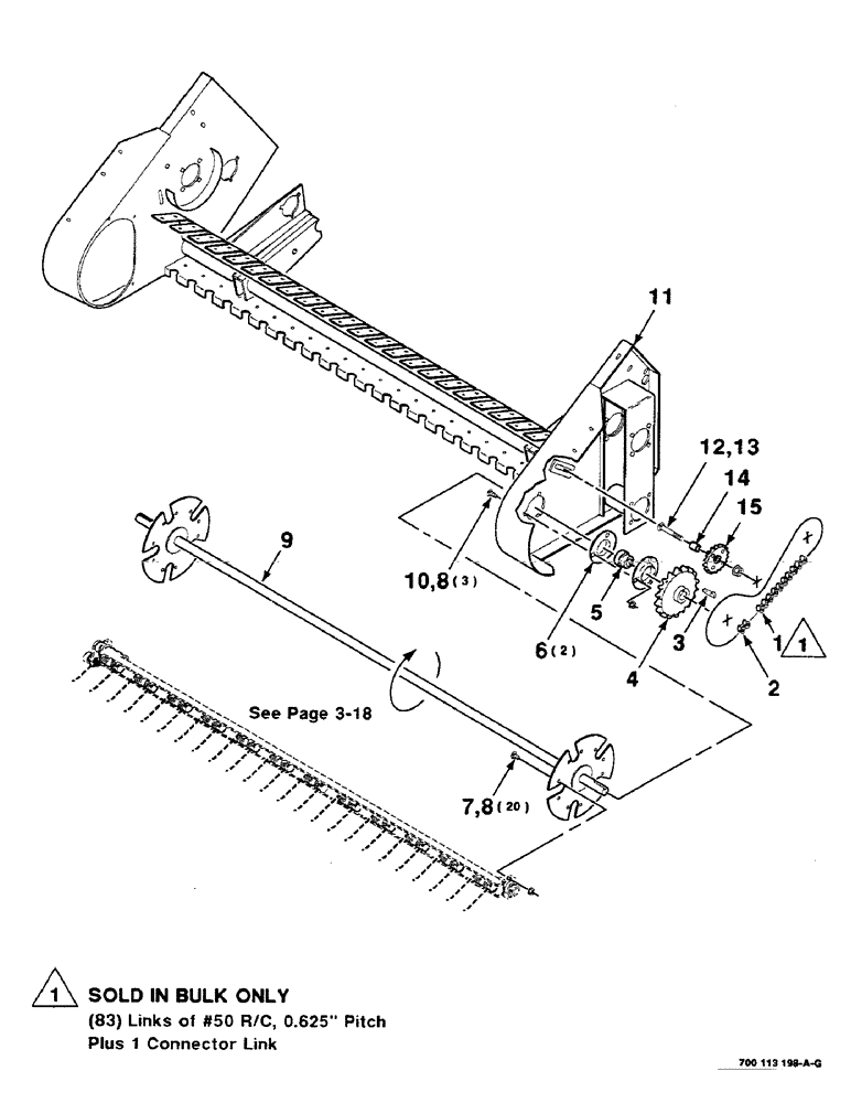 Схема запчастей Case IH 8580 - (03-16) - PICKUP AND PICKUP DRIVE ASSEMBLY, LEFT Pickup