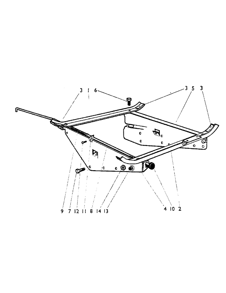 Схема запчастей Case IH 990B - (45) - FUEL TANK SUPPORT AND ENGINE CONTROLS Engine Controls & Instruments