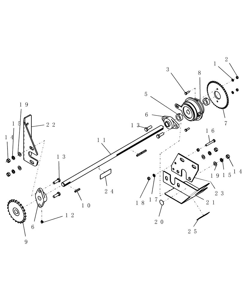 Схема запчастей Case IH ADX2230 - (L.10.F[12]) - MECHANICAL DRIVE ASSEMBLY CROSS SHAFT L - Field Processing