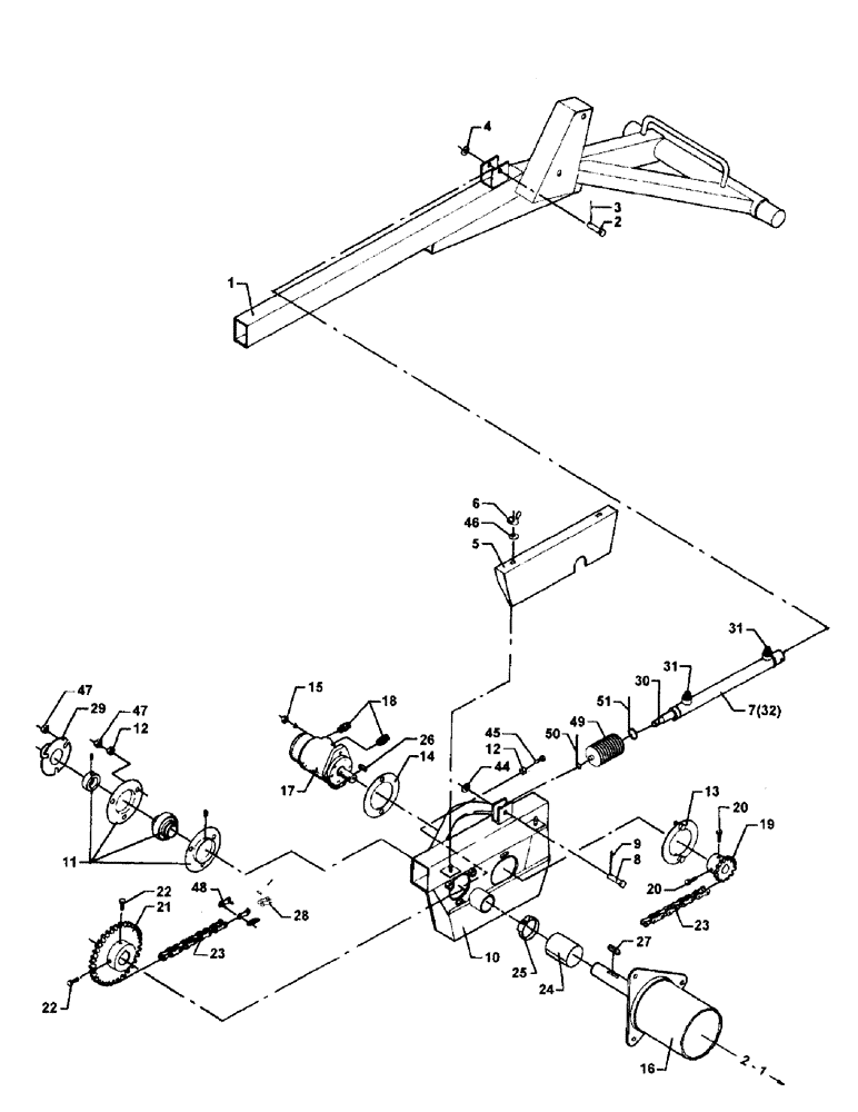 Схема запчастей Case IH 1030 - (2-4[01]) - REEL SUSPENSION AND HYDRAULIC MOTOR (58) - ATTACHMENTS/HEADERS