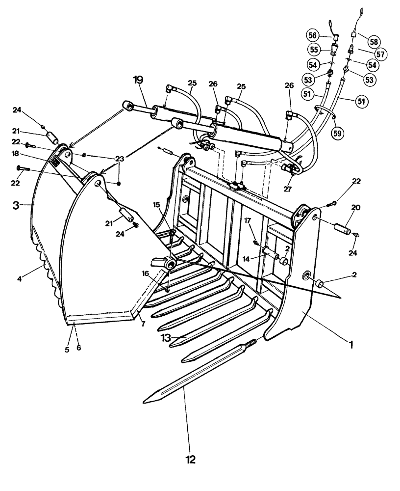 Схема запчастей Case IH L730 - (82.300.AQ[39]) - SILOCUT 150MG (82) - FRONT LOADER & BUCKET