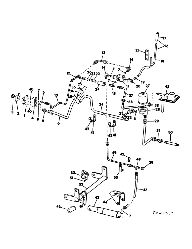 Схема запчастей Case IH 154 - (10-04) - HYDRAULICS, HYDRAULIC LIFT, CUB LO-BOY TRACTORS WITH SERIAL NOS. 18709 TO 22331 (07) - HYDRAULICS
