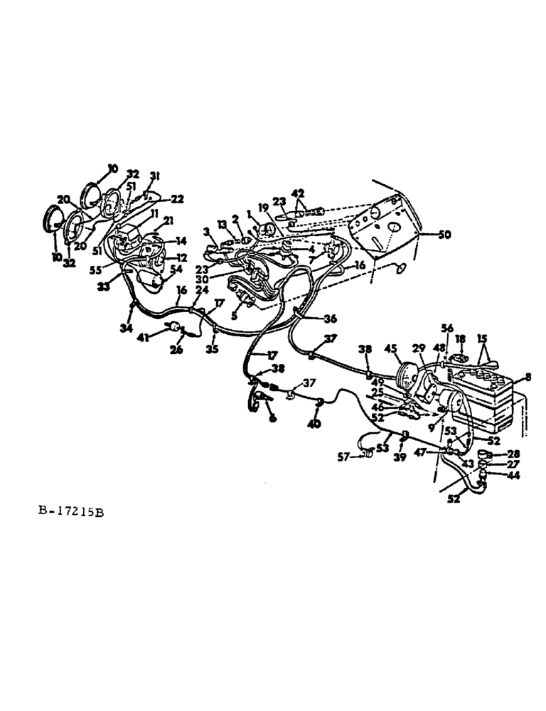 Схема запчастей Case IH 185 - (08-06) - ELECTRICAL, STARTING AND LIGHTING, 154 AND 185 LO-BOY TRACTORS (06) - ELECTRICAL