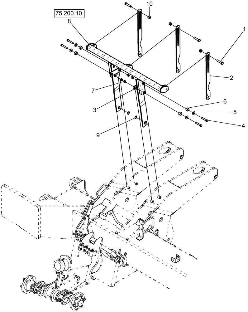 Схема запчастей Case IH 1260 - (39.100.12) - FRAME - WING WHEEL, ROW UNIT LIFT (36R20 AND 36R22) (39) - FRAMES AND BALLASTING