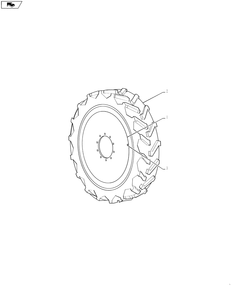 Схема запчастей Case IH 3330 - (44.511.01) - TIRE KIT, 320/90R46 146 RT-10 (44) - WHEELS