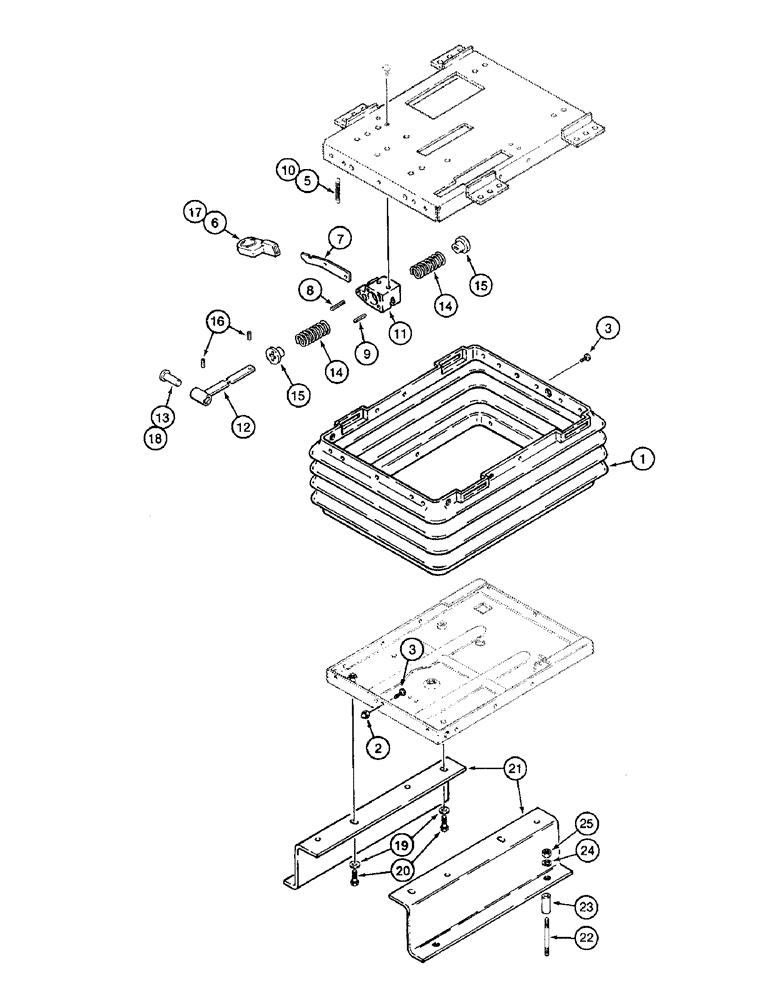 Схема запчастей Case IH 8950 - (9-050) - STANDARD AIR SUSPENSION SEAT, BOOTS AND MOUNTS (09) - CHASSIS/ATTACHMENTS