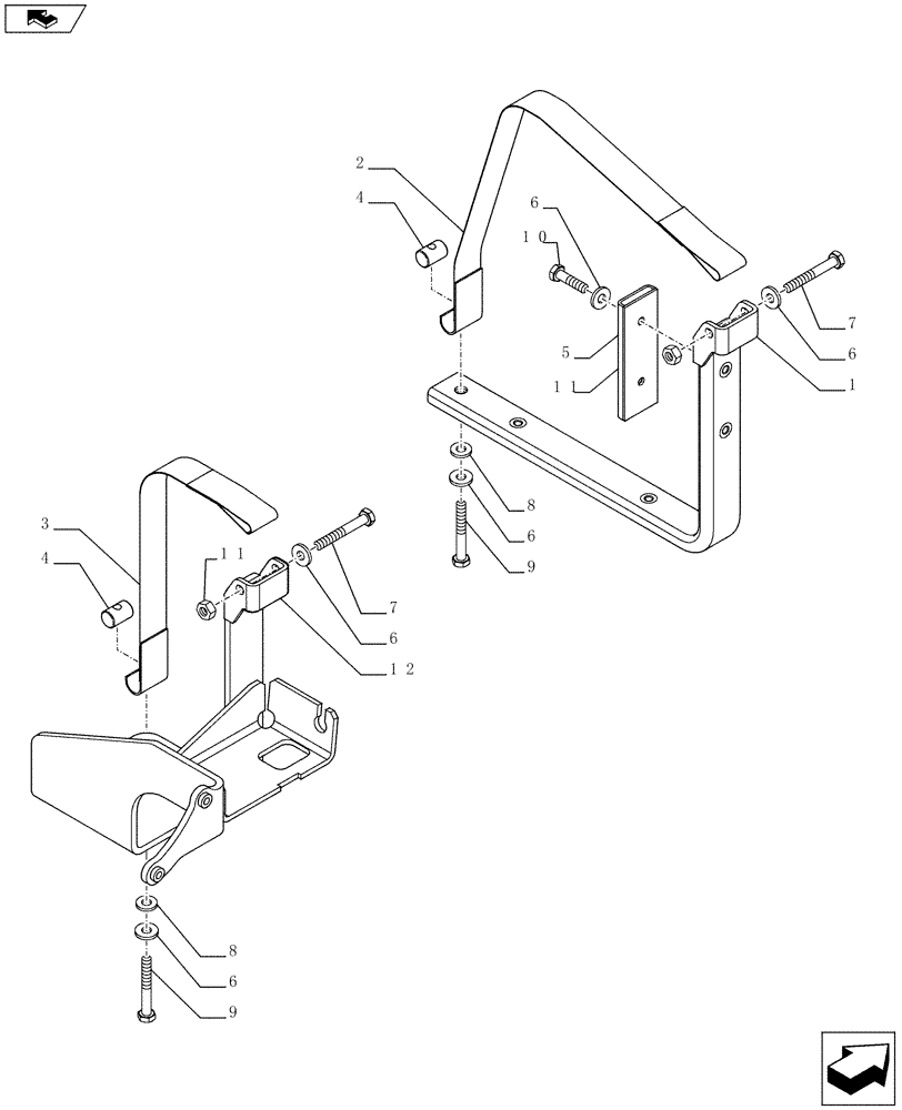 Схема запчастей Case IH FARMALL 65C - (10.216.0201) - FUEL TANK, SUPPORT, FASTENER, ISO (10) - ENGINE