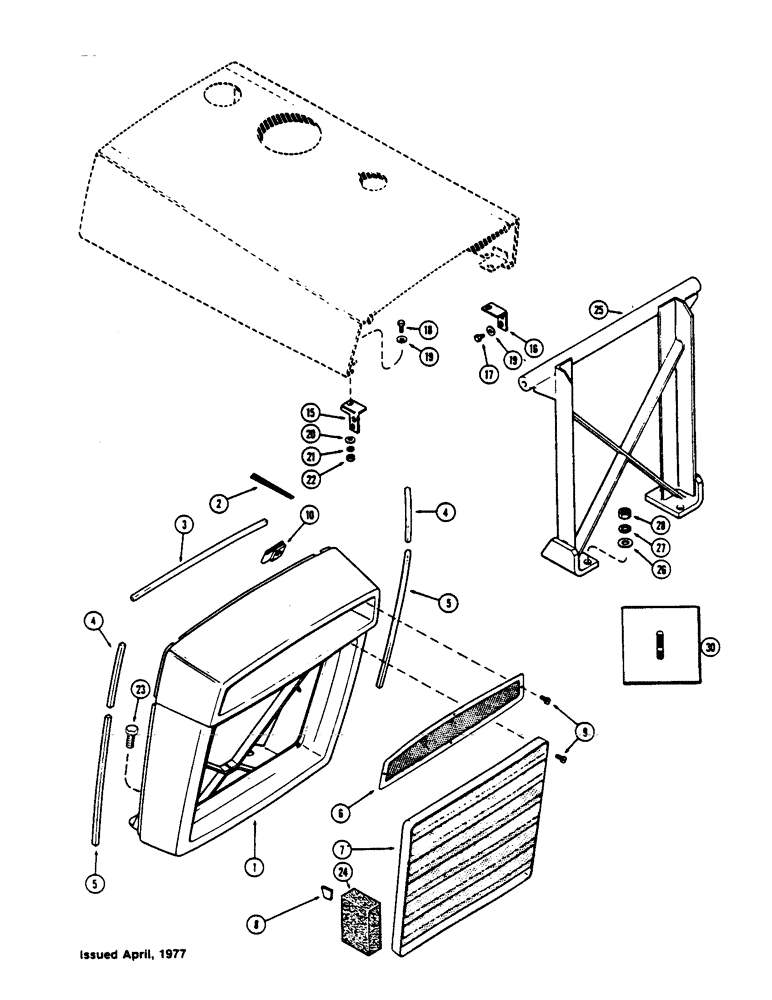 Схема запчастей Case IH 1175 - (200) - GRILLE (09) - CHASSIS
