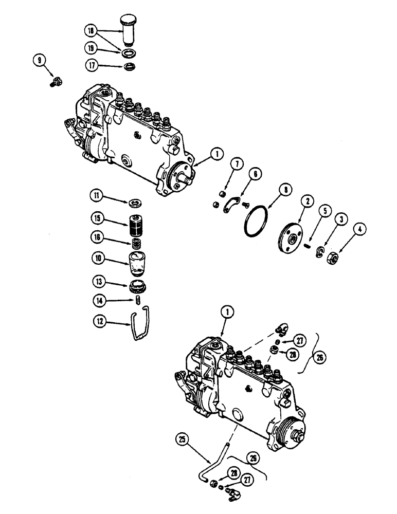 Схема запчастей Case IH 4690 - (3-056) - FUEL INJECTION PUMP, 504BDTI DIESEL ENGINE (03) - FUEL SYSTEM