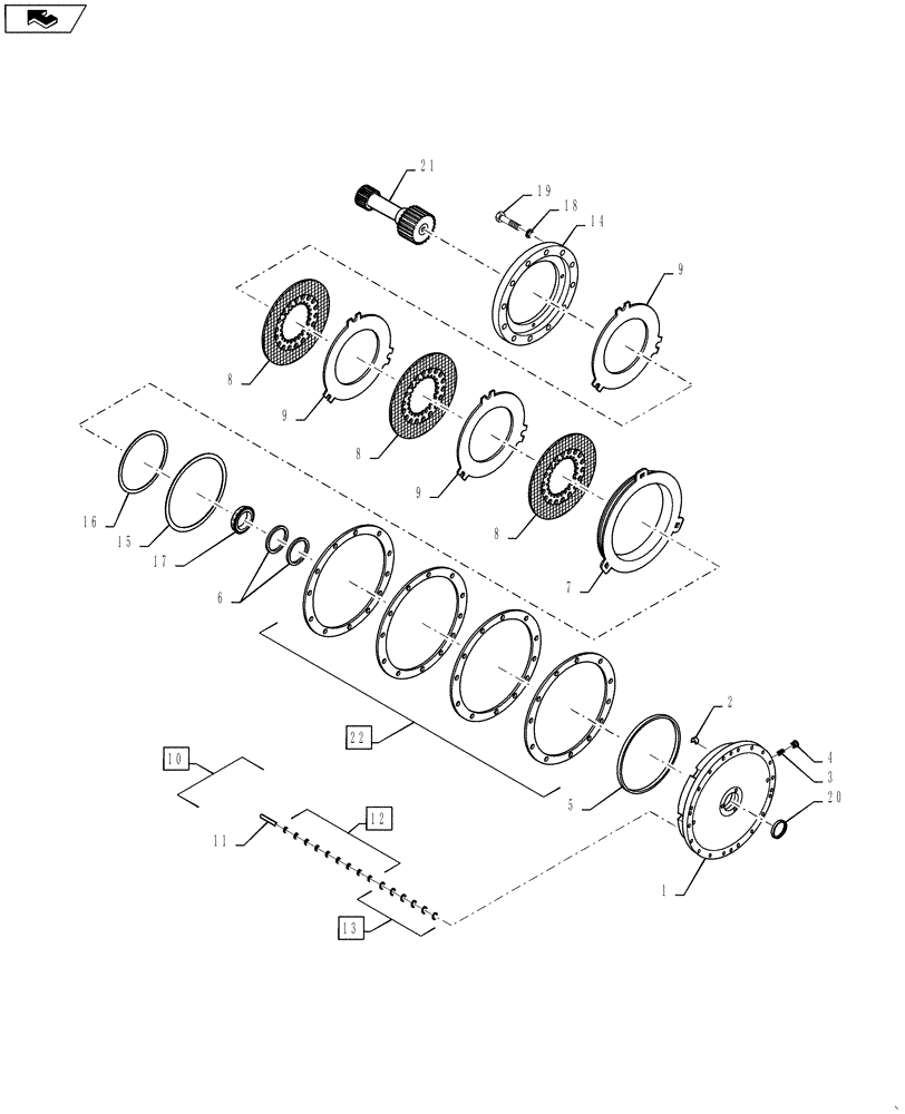 Схема запчастей Case IH STEIGER 400 - (25.102.08) - 425 SERIES AXLE - BRAKE AND RIGHT-HAND CARRIER (25) - FRONT AXLE SYSTEM