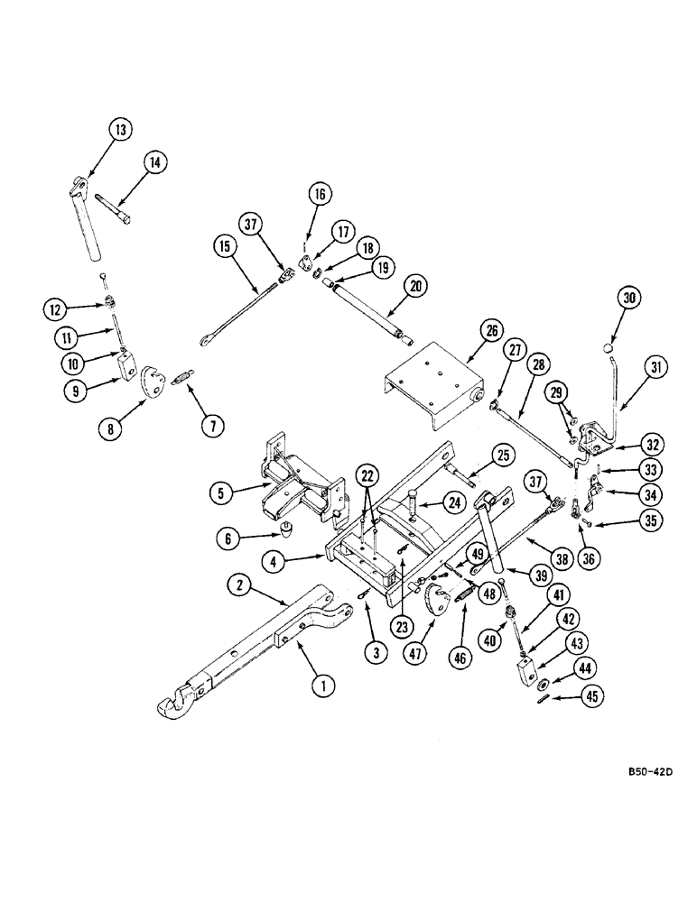 Схема запчастей Case IH 685 - (9-806) - AUTOMATIC HITCH, 685 : -13595 885 : -3401 (09) - CHASSIS/ATTACHMENTS