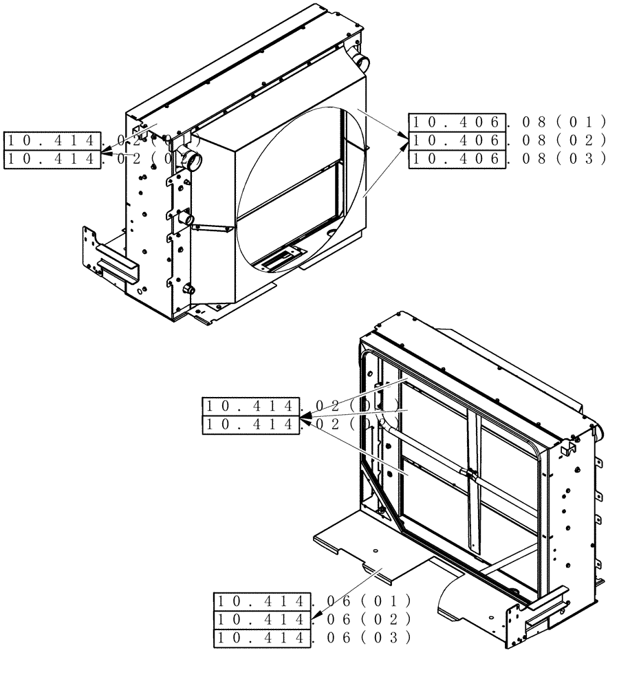 Схема запчастей Case IH 9120 - (00.000.10[04C]) - PICTORIAL INDEX - COOLER BOX - 9120 (00) - GENERAL & PICTORIAL INDEX