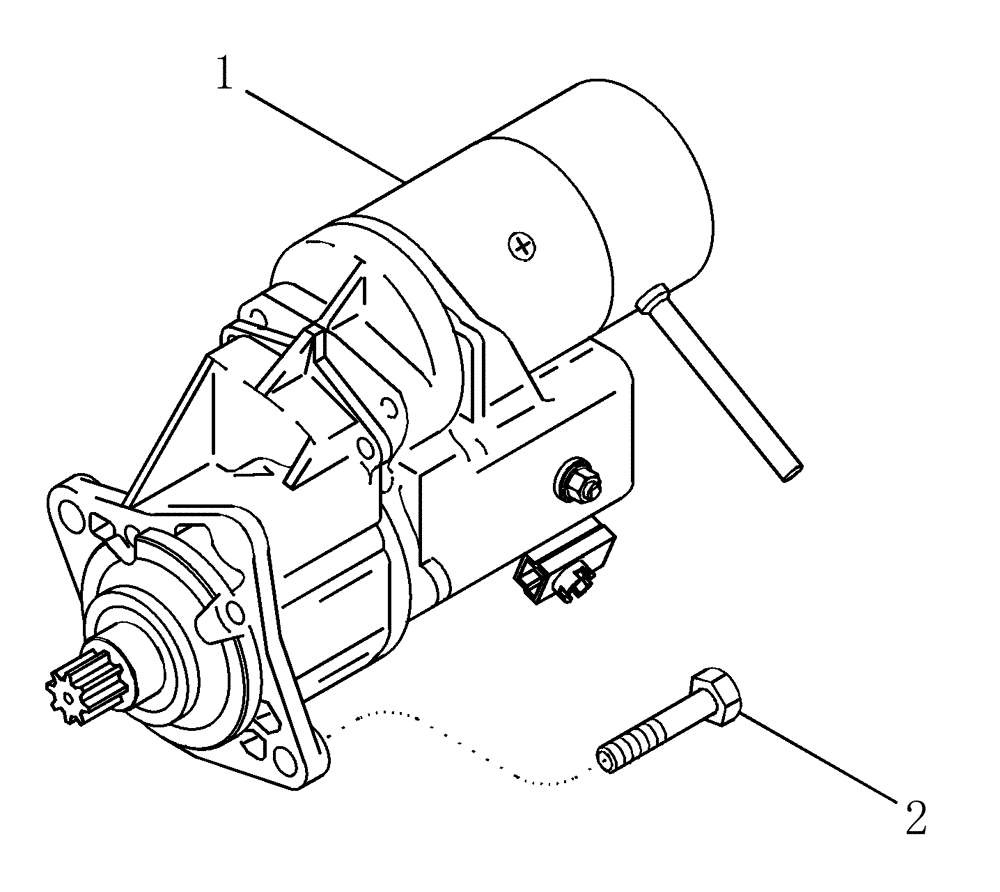 Схема запчастей Case IH PX70 - (04-04) - STARTER - MOUNTING (04) - ELECTRICAL SYSTEMS