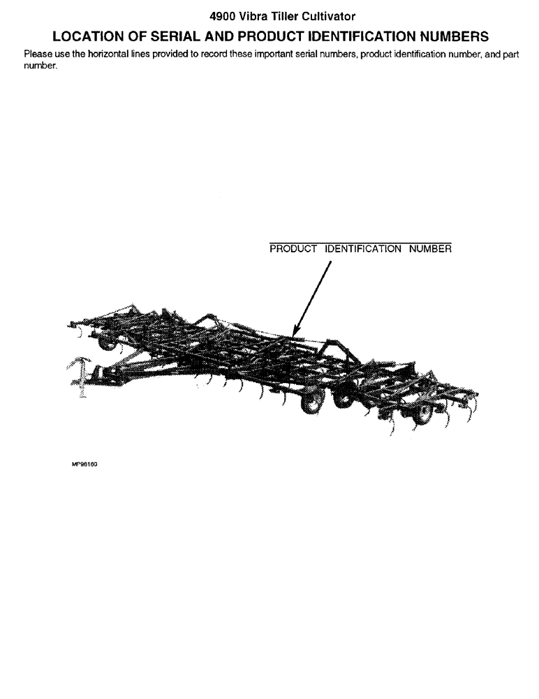 Схема запчастей Case IH 4900 - (1-2) - LOCATION OF SERIAL AND PRODUCT IDENTIFICATION NUMBERS (00) - PICTORIAL INDEX