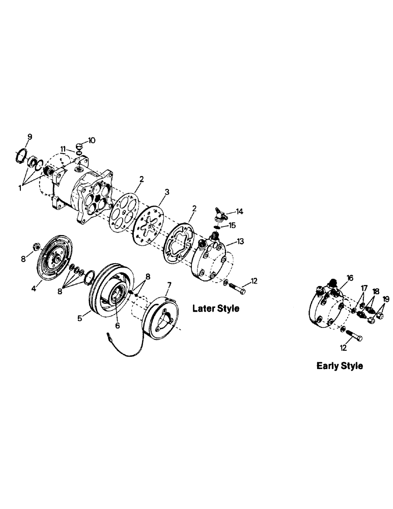 Схема запчастей Case IH ST280 - (03-15) - A/C COMPRESSOR ASSEMBLY (03) - Climate Control